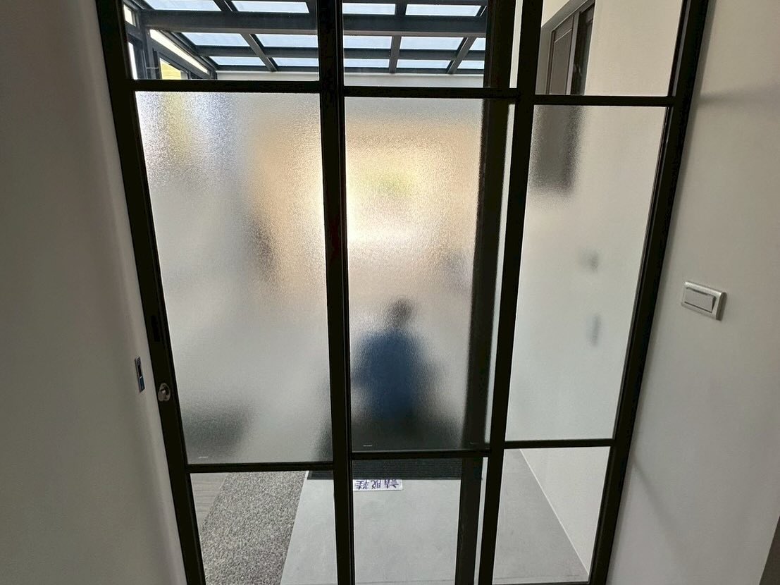 台南節能玻璃採光罩+隔間玻璃門